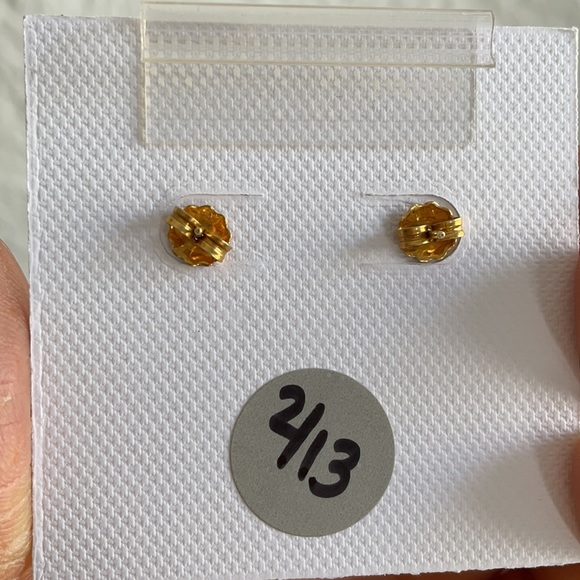 Mia Fiore Sterling Silver Gold Hoop Earring - Picture 5 of 5